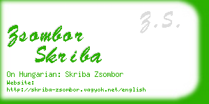 zsombor skriba business card